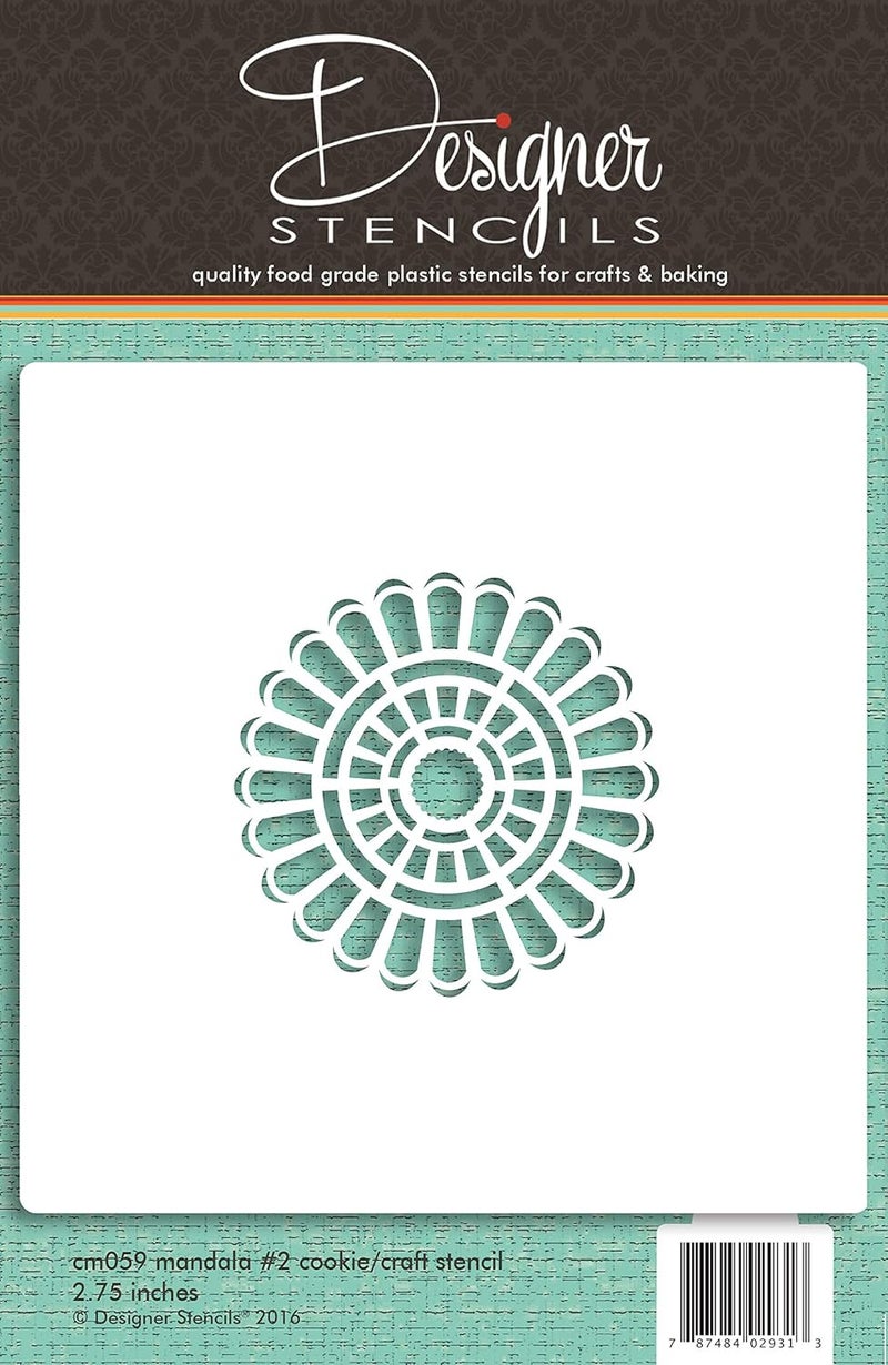 Designer Stencils Mandala #2 Cookie and Craft Stencil CM059 by Designer Stencils - Image 1