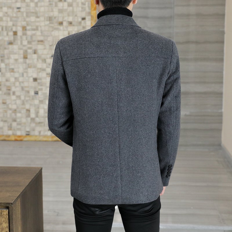Men'S New Wool Suit Woolen Coat Men'S Jacket Fashion Business Casual Formal Suit Best Man Slim Fit Benxi - Image 4