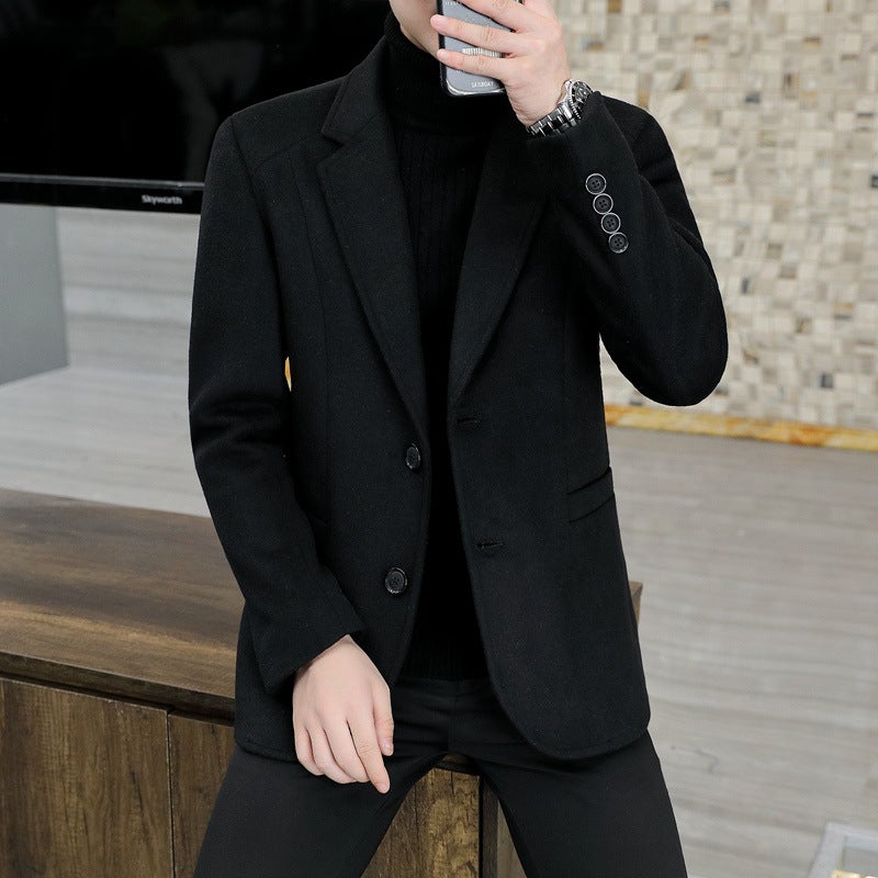 Men'S New Wool Suit Woolen Coat Men'S Jacket Fashion Business Casual Formal Suit Best Man Slim Fit Benxi - Image 2