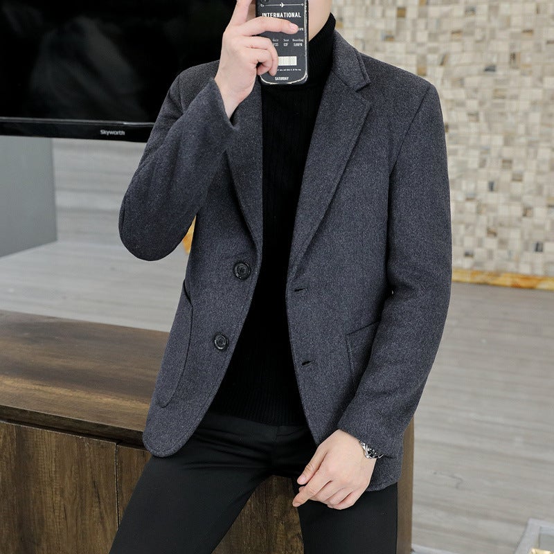 Men'S New Wool Suit Woolen Coat Men'S Jacket Fashion Business Casual Formal Suit Best Man Slim Fit Benxi - Image 5
