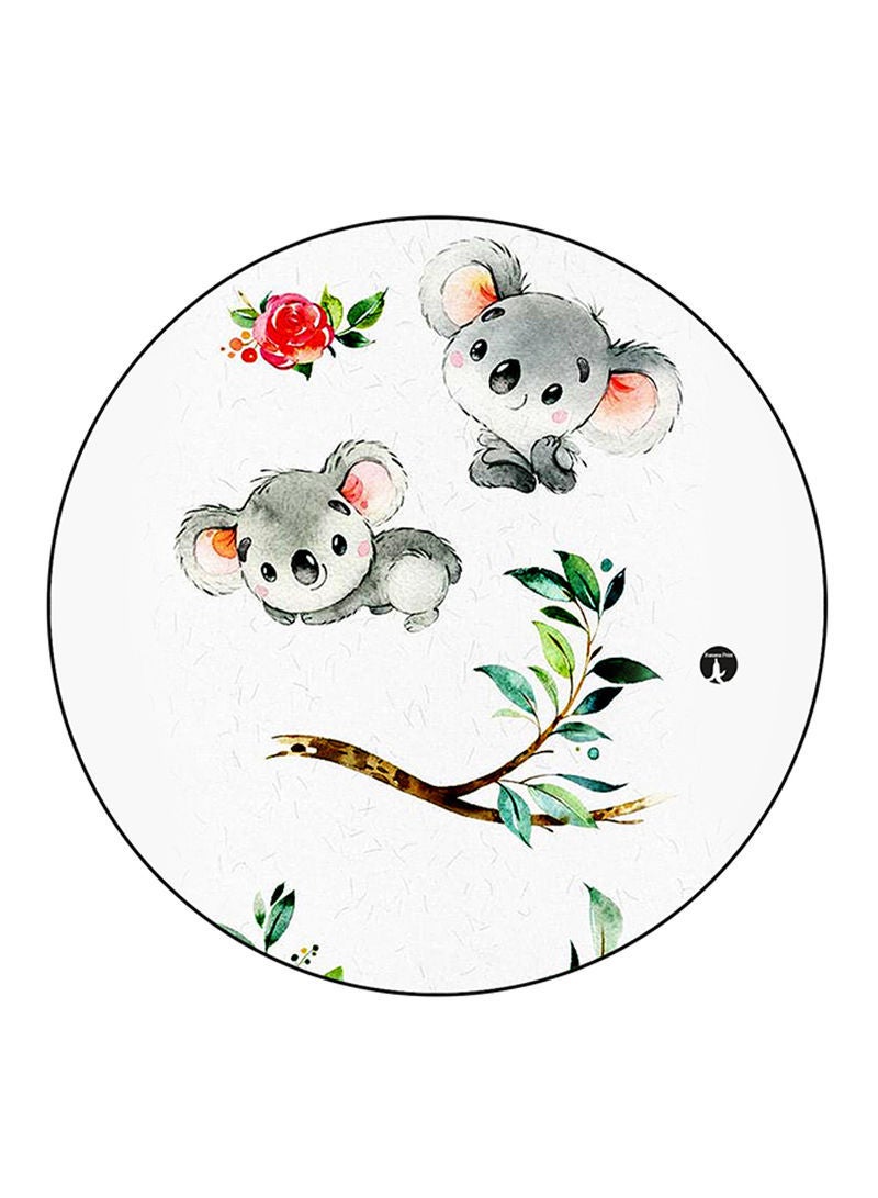 RKN Koalas Printed Mouse Pad  Round  Multicolour