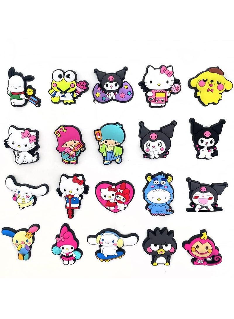 SOLARAE Crocs Shoe Decoration Charms 20 Pcs Cartoon lovely Charms Shoes Charm for Crocs Hole Hole Shoe for Kids Boys Girls Man Woman Party Favor - Image 1