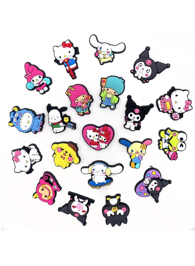 SOLARAE Crocs Shoe Decoration Charms 20 Pcs Cartoon lovely Charms Shoes Charm for Crocs Hole Hole Shoe for Kids Boys Girls Man Woman Party Favor - Image 4