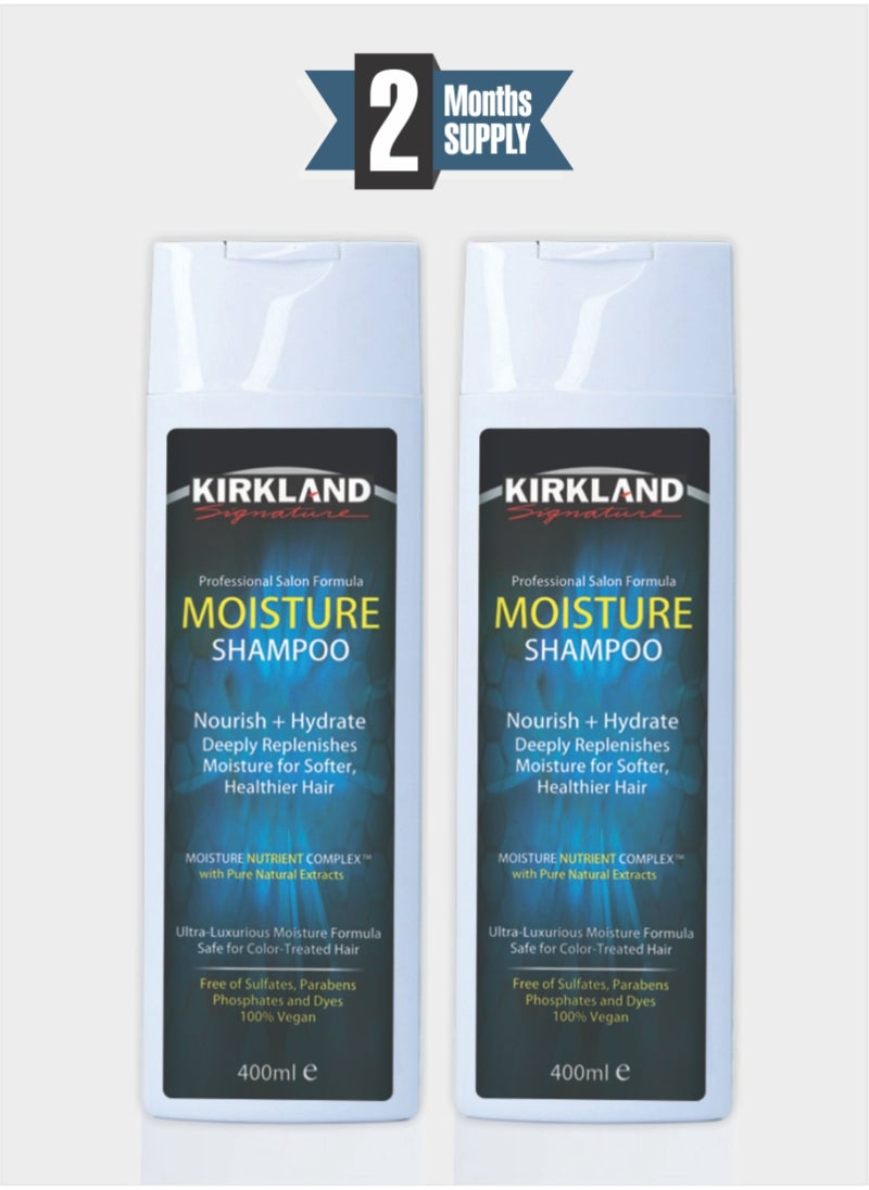 Kirkland Signature - Nourish & Hydrate Moisture Shampoo - Deep Replenishment for Healthier Hair Growth - Pack 2 - Image 1