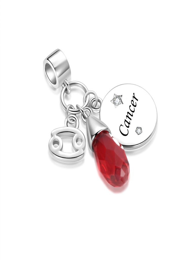 MiiFort Sparkling Birthstones Cancer Zodiac Sign Dangle Charm fit Pandora Charm Moments Bracelets - Image 2