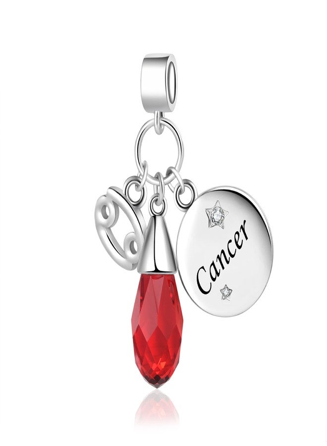 MiiFort Sparkling Birthstones Cancer Zodiac Sign Dangle Charm fit Pandora Charm Moments Bracelets - Image 1