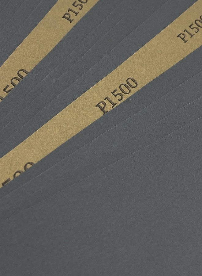 AutKerige 1500 Grit Wet Dry Sandpaper, 9 x 11 Inch Sanding Sheets, 15PCS Premium Silicon Carbide Sand Paper for Wood Metal Ceramic or Auto Polishing and Scratches Removing - Image 3