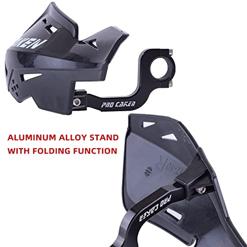 PRO CAKEN Universal 7/8" 22mm and 1 1/8" 28mm Handle Bar Hand Guards CNC Bracket for Dirt Bike Motocross ATV Scooter for CRF KLX KX LTR TRX SX SXF EXC XCW Grizzly hawk 250 Bicycles-Black - Image 5