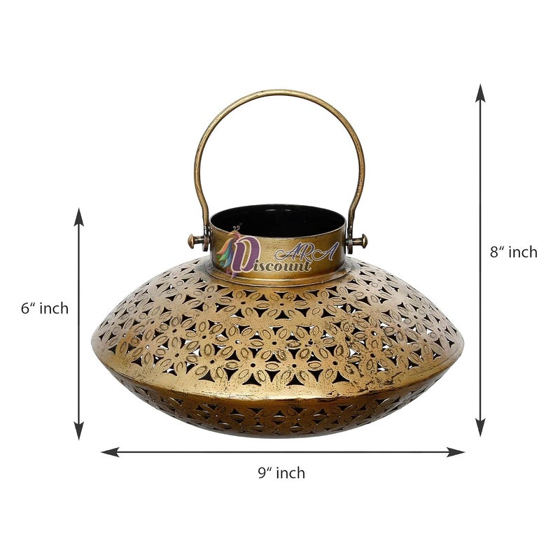 Discount ARA Antique Degchi Style Dhoop and Tealight Candle Holder for Wall Hanging Home Decor Items for Living Room Candle Holders Candle Stand Wall Hanging for Living Room - Image 3