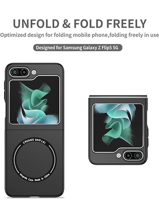 Magnetic Phone Case for Samsung Galaxy Z Flip5 6.7 Inch MagSafe Compatible, Military-Grade Drop Protection Ultra-Thin Shockproof Phone Case for Samsung Galaxy Z Flip 5 - Image 2