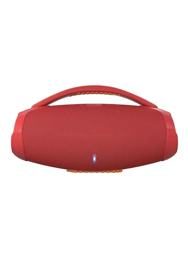 Booms Box 3 Wireless Speaker with 5 Hours Playtime - Dual USB Charging - Powerful Sound - 4000mAh Battery - Red  - Image 2