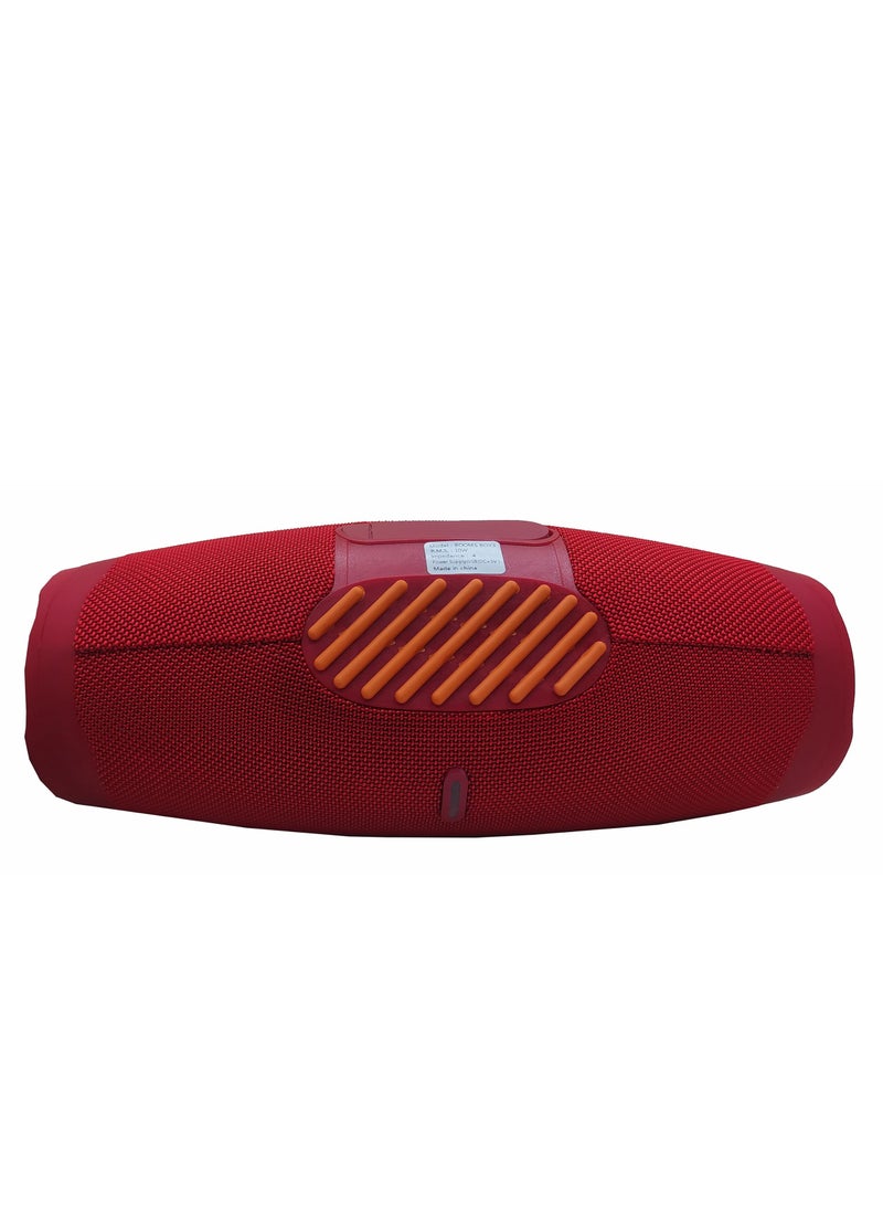 Booms Box 3 Wireless Speaker with 5 Hours Playtime - Dual USB Charging - Powerful Sound - 4000mAh Battery - Red  - Image 3