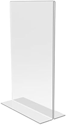 FixtureDisplays 6PK 55 x 85 Clear Acrylic Sign Holder for Tabletops Vertical Table Tent Frame Photo Sign Menu Bottom Insert 11193255X85new6PKSNL Listing - Image 1