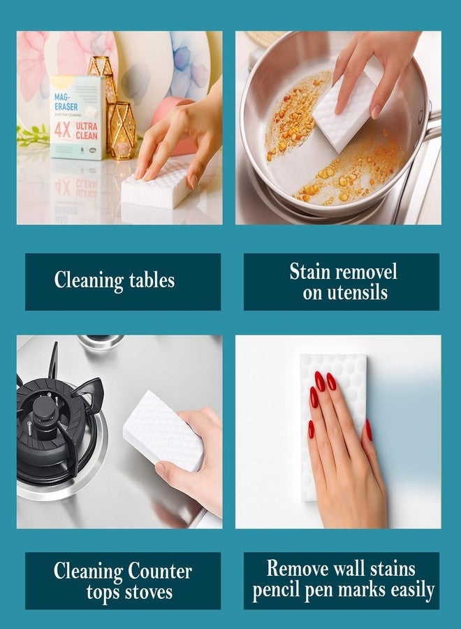 DMAYA 4X Stronger Melamine Magic Eraser | Chemical Free Multipurpose Nano-tech Magic Foam | Home Kitchen Bathroom Taps Wall Glass Stains Shoes Sneakers Cleaning Sponge (Pack of 2) - Image 3