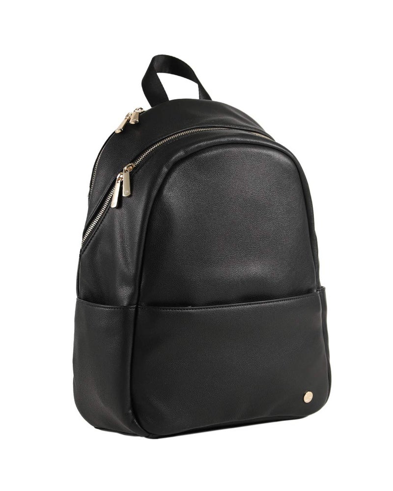 Little Unicorn Skyline Backpack â€“ Diaper, Work, Travel Bag with Changing Pad - Premium Vegan Leather â€“ Lightweight & Durable Design â€“ 5 Interior Pockets â€“ Easily Wipes Clean (Black) - Image 1