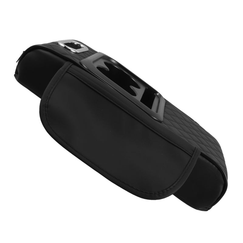 Universal Car Armrest Storage Box Pad With Cup Holder And Tissue Holder Car Interior Accessories Pu Leather Armrest Cushion - Image 4