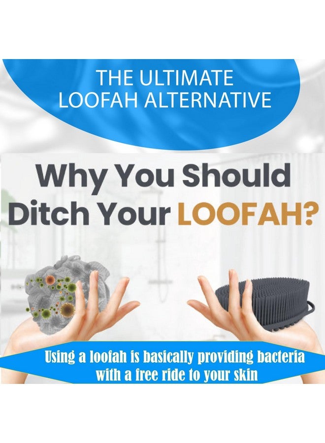 Avilana Exfoliating Silicone Body Scrubber Easy To Clean Lathers Well Long Lasting And More Hygienic Than Traditional Loofah - Image 2