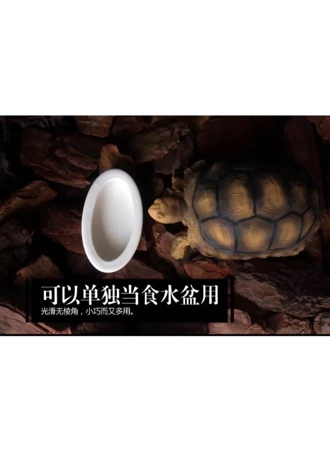 NomoyPet وعاء طعام الزواحف من السيراميك الأبيض المضاد للهروب من NOMOY PET NFF-49 - Image 1