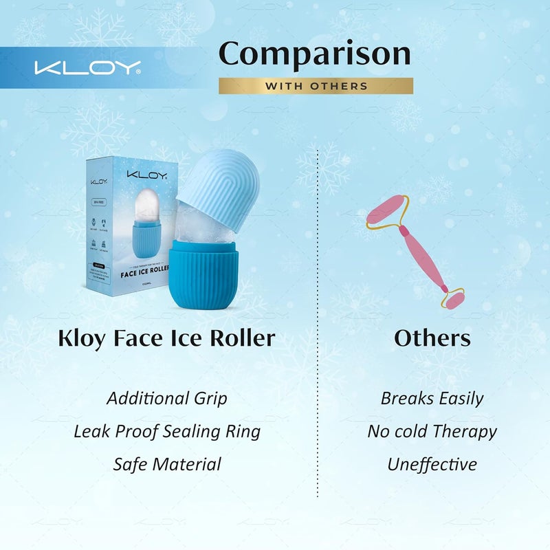 KLOY Ice Roller For Face, Neck and Body | For Puffy Eyes and Facial Skin Care, Ice Facial Cube (Random Color) - Image 5