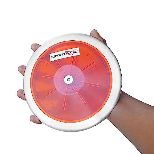 SPORTAXIS Transparent Discus Throw - 1 KG, 83% Rim Weight, Steel Rim - Ideal for Beginners & Intermediates in Track & Field - Enhance Your Discus Throwing Skills – Performance Enhancer - Red - Image 3