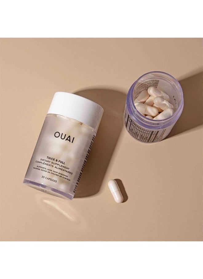 Ouai - Supplements for Thinning Hair, Beauty-Boosting Daily Capsules, Thick & Full Hair - 30 Capsules - Image 1