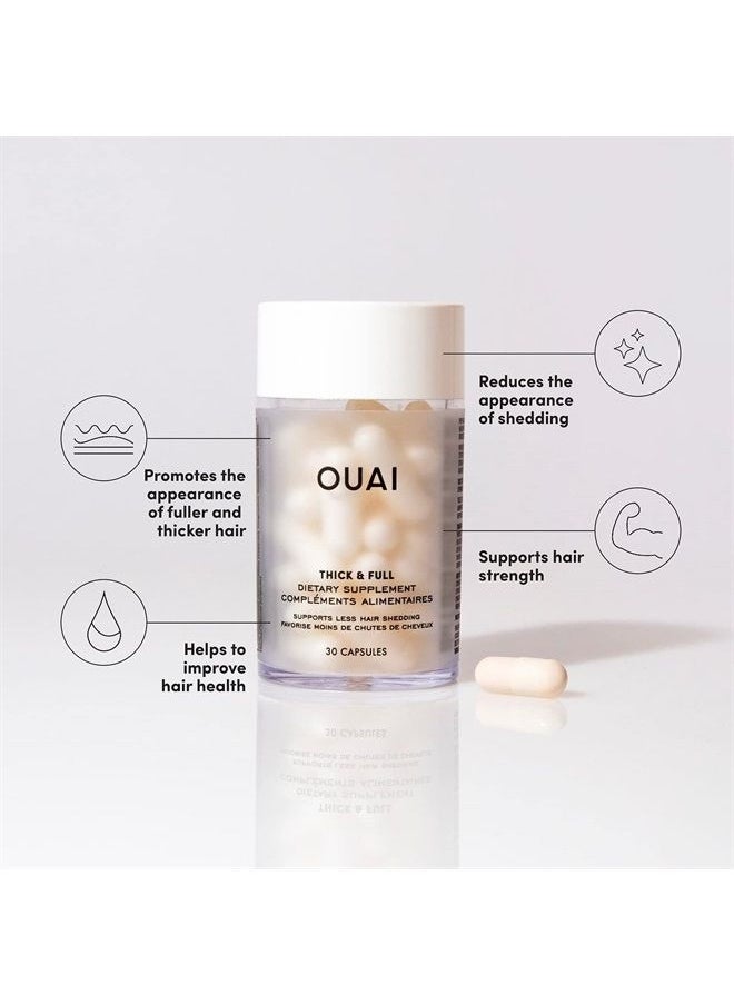Ouai - Supplements for Thinning Hair, Beauty-Boosting Daily Capsules, Thick & Full Hair - 30 Capsules - Image 1
