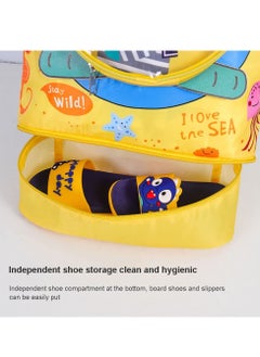 SYOSI Drawstring Swim Bag for Kids, Children's Waterproof Swimming Backpack, Drawstring Bag Dry Wet Separation Bag Sport Gym Bags for Kids, Drawstring Backpack Storage Bag for Travel Sport Swim  - Image 4