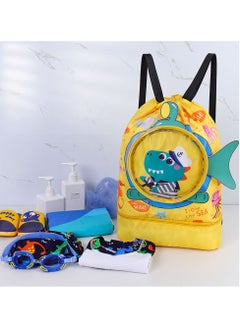 SYOSI Drawstring Swim Bag for Kids, Children's Waterproof Swimming Backpack, Drawstring Bag Dry Wet Separation Bag Sport Gym Bags for Kids, Drawstring Backpack Storage Bag for Travel Sport Swim  - Image 2