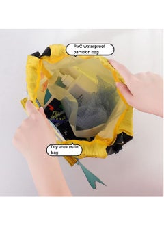 SYOSI Drawstring Swim Bag for Kids, Children's Waterproof Swimming Backpack, Drawstring Bag Dry Wet Separation Bag Sport Gym Bags for Kids, Drawstring Backpack Storage Bag for Travel Sport Swim  - Image 3