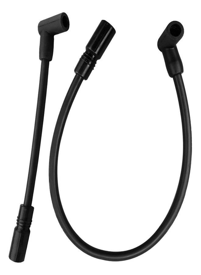 TIKSCIENCE 10.4mm Spark Plug Wires Fit for Harley-Davidson Big Twin Dyna Super Glide Wide Glide Low Rider 2000-2017, Fit for Softail Springer Slim Deluxe Deuce 1999-2017, Black - Image 1