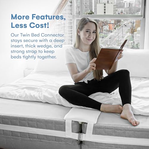 flybold Bed Bridge Twin to King Bed Converter Kit - Bed Gap Filler for Adjustable Bed 9" - Wide Mattress Wedge Connector with Two End Loops and Storage Bag for Travel Kids - Family Guests Stayovers - Image 5