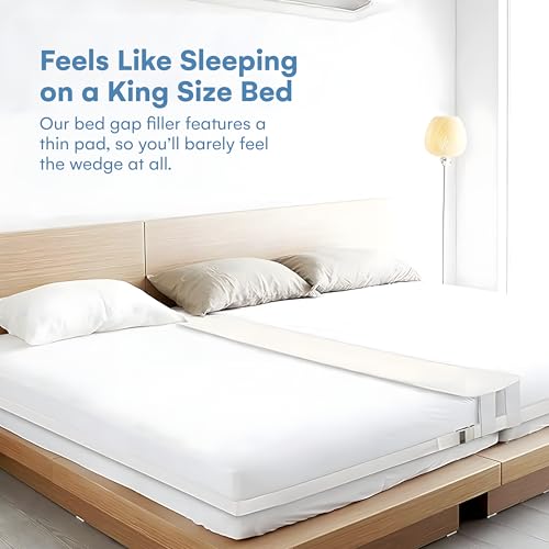 flybold Bed Bridge Twin to King Bed Converter Kit - Bed Gap Filler for Adjustable Bed 9" - Wide Mattress Wedge Connector with Two End Loops and Storage Bag for Travel Kids - Family Guests Stayovers - Image 2