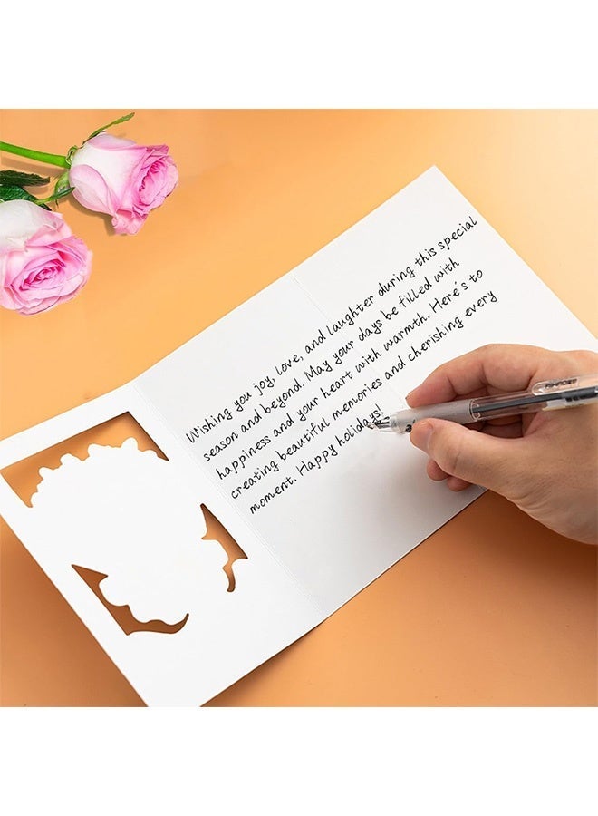 Quantum 8 PCS Floral Blank Cards and Envelopes, Blank Note Cards with envelopes, Three-fold Design Greeting Cards for All Occasion - Image 4