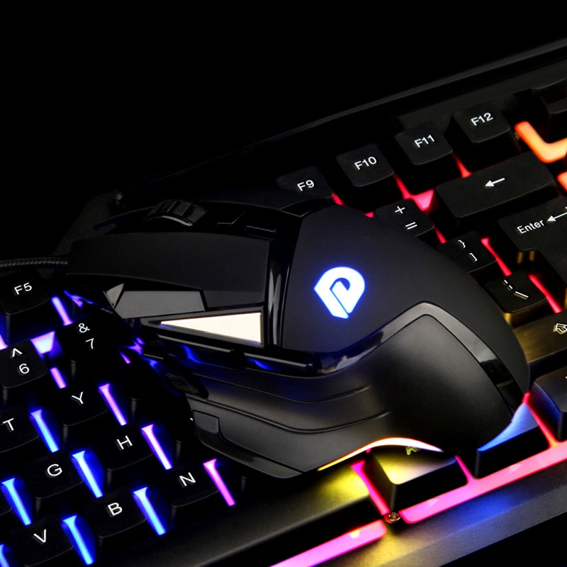 DM502 Wired Gaming Ergonomic Mice with Optical Engine Maximum 7200DPI 8 Programmable Buttons Colorful RGB Light Effect - Image 2