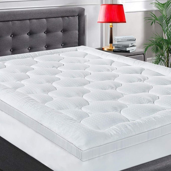 MATTRESS TOPPER FULL 1300 GSM EXTRA THICK COOLING MATTRESS PAD 400TC COTTON TOP PLUSH DOWN ALTERNATIVE FILL PILLOW TOP MATTRESS COVER WITH 821 INCH DEEP POCKET 54X75 INCHES WHITELUXURY