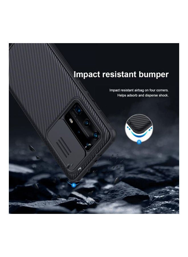 NIBEMINENT Case For Huawei P40 Pro Plus. Camshield Lens Slide Protective Cover Camera Protection Back Black  - Image 3