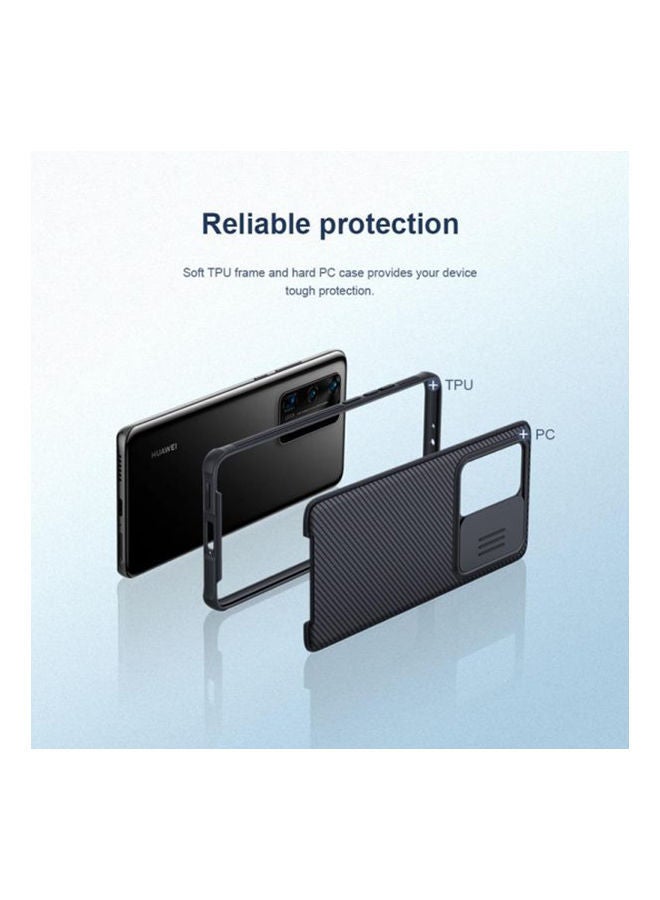 NIBEMINENT Case For Huawei P40 Pro Plus. Camshield Lens Slide Protective Cover Camera Protection Back Black  - Image 2