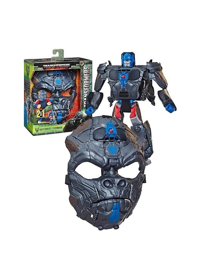 Transformers Rise of the Beasts Movie Optimus Primal, 2-in-1 Converting Roleplay Mask Action Figure Toy, 6+ Years, 9-inch - Image 5