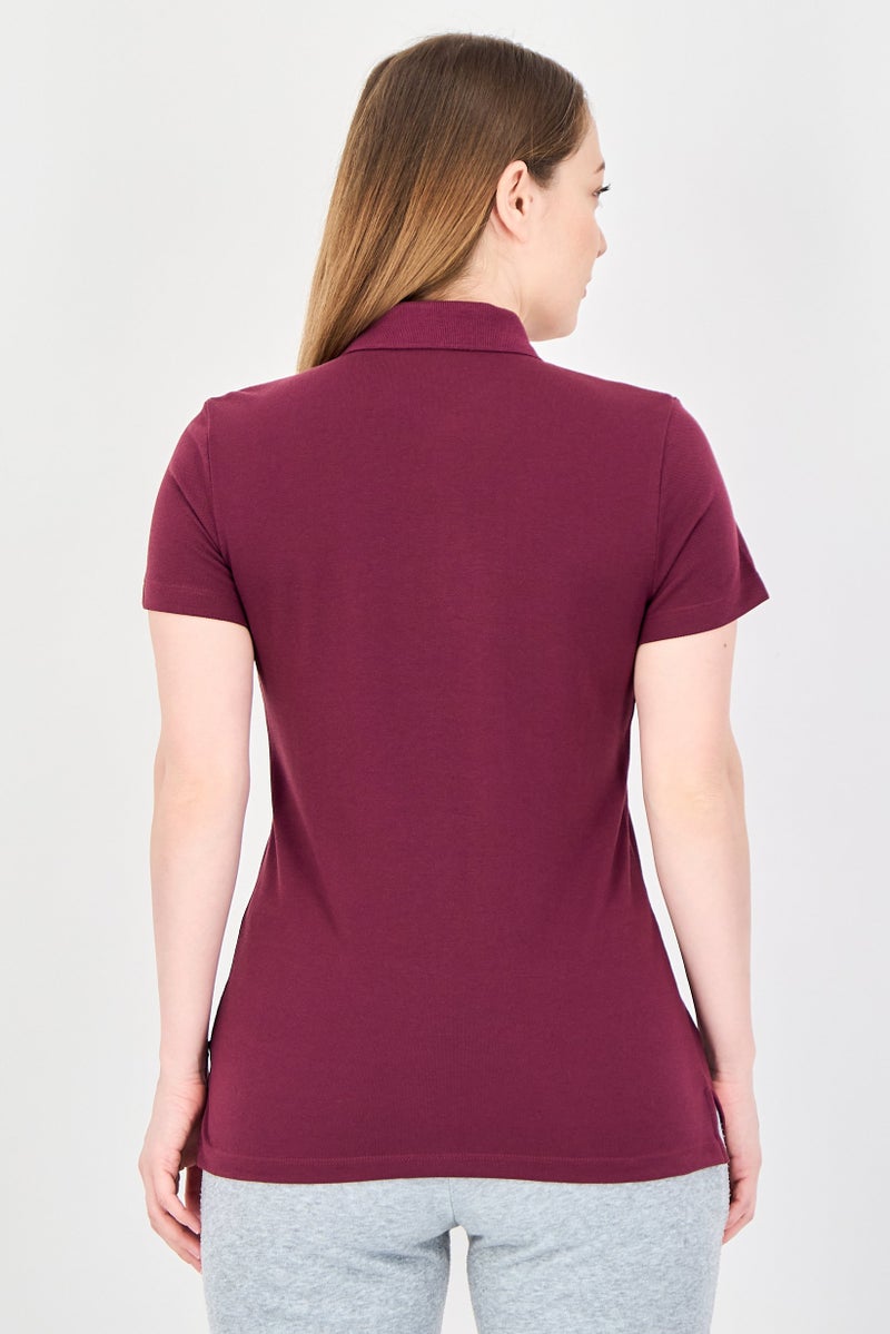 PUMA Women Sportswear Fit Short Sleeve Outdoor Polo Shirt, Purple - Image 3