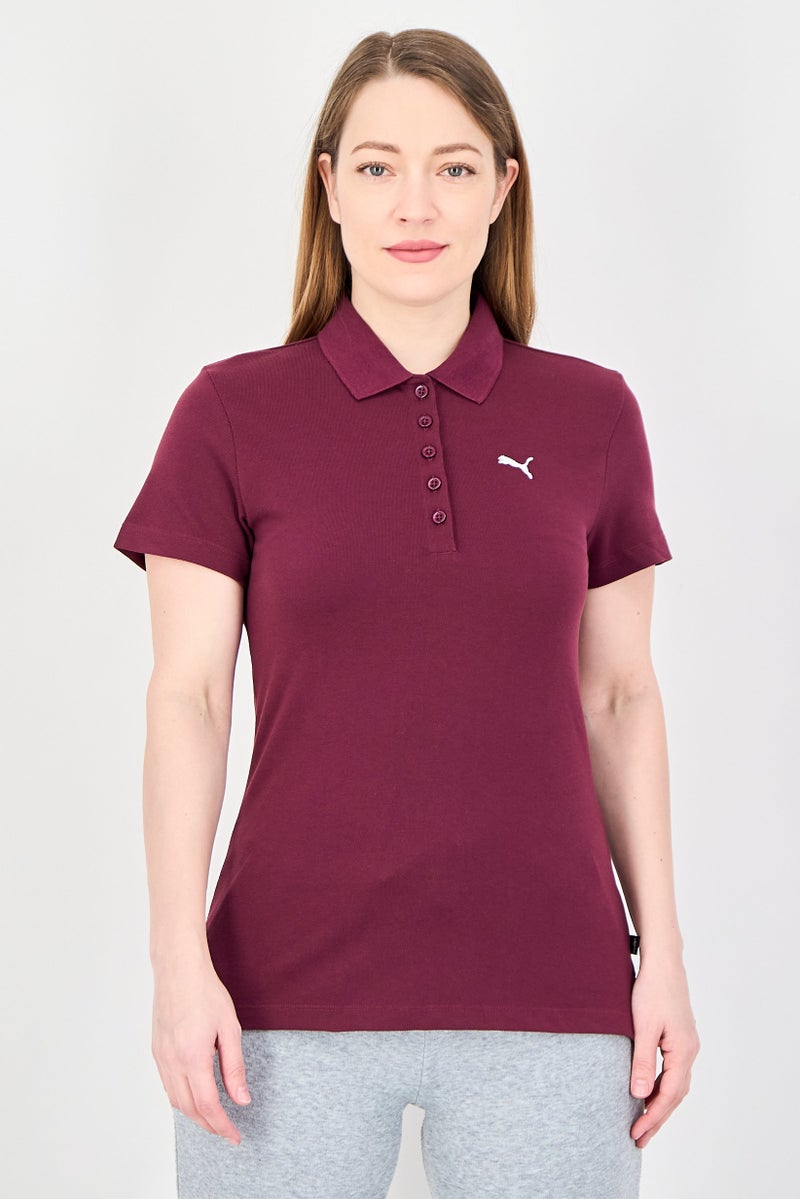 PUMA Women Sportswear Fit Short Sleeve Outdoor Polo Shirt, Purple - Image 1