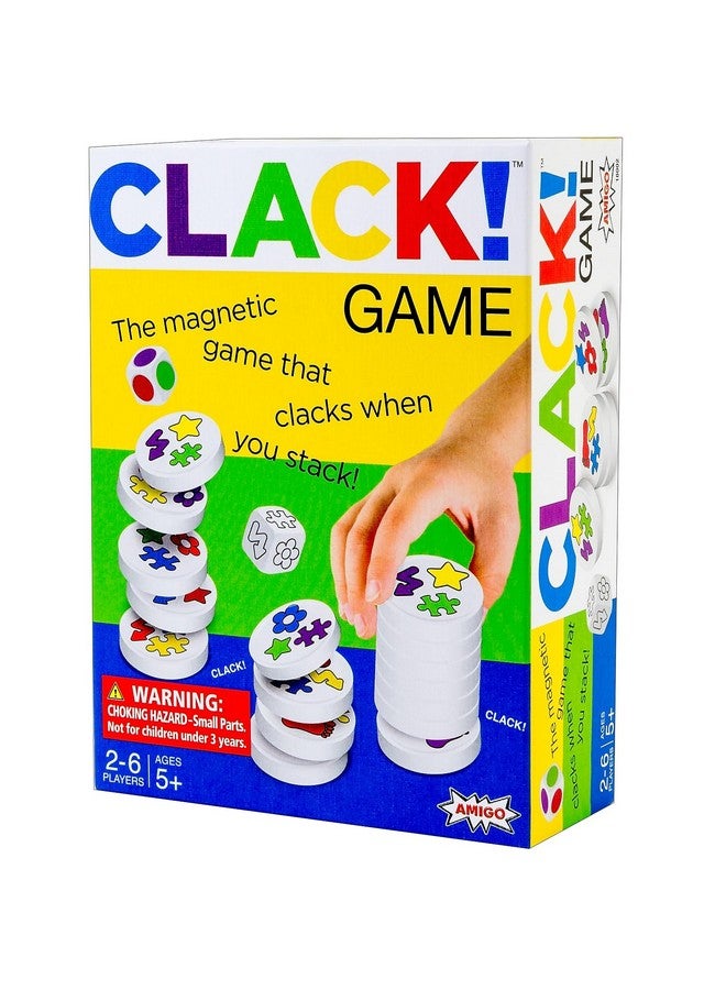 AMIGO Games Clack! Categories - Exciting Kids Magnetic Stacking Game for 2-8 players Ages 7+ | Fun, Educational, & Fast-Paced Family Game - Image 1
