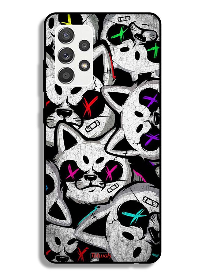 Tolwak Samsung Galaxy M32 5G Protective Case Cover Marshmallow Cats - Image 1