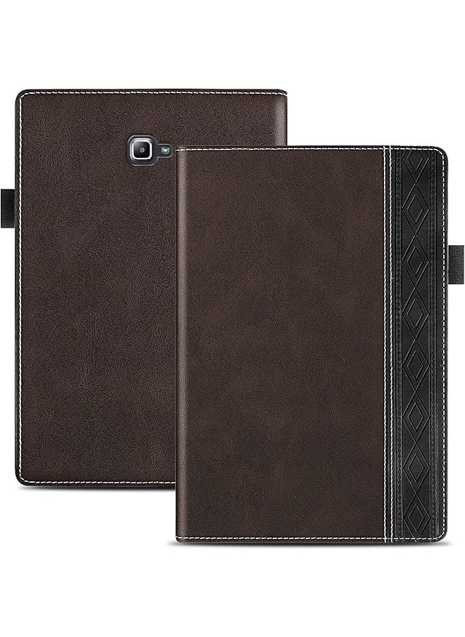 erorex - Case Samsung Galaxy Tab A 10.1 Inch 2016 Sm T580 Sm T585 Flip Book Pu Leather Cover With Shockproof Soft Tpu Protective Case For Galaxy Tab A6 10.1 Inch Brown - Image 1