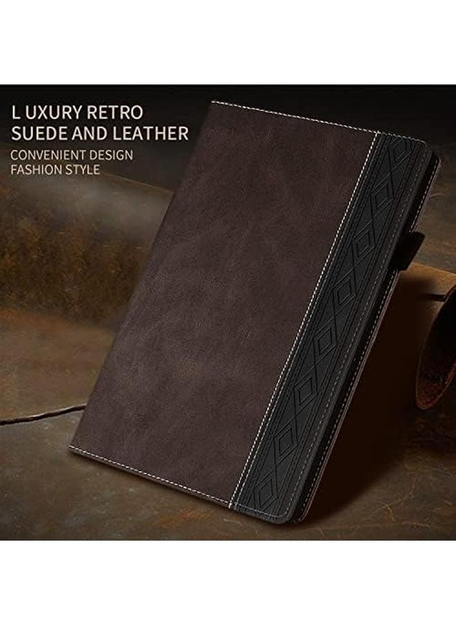 erorex - Case Samsung Galaxy Tab A 10.1 Inch 2016 Sm T580 Sm T585 Flip Book Pu Leather Cover With Shockproof Soft Tpu Protective Case For Galaxy Tab A6 10.1 Inch Brown - Image 1