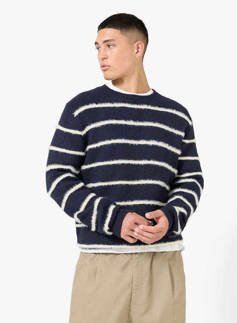 BRAVE SOUL MENS 2X2 2XPLY RIB HIGHERCREW NECK,