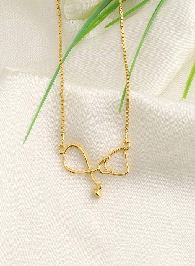 MYOSPARK Stethoscope Adjustable Chain Bracelet Medical Jewelry Gift for Doctor Nurse Medical Student (Stethoscope Bracelet Gold) - Image 2