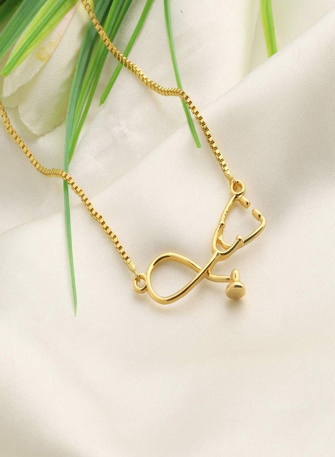 MYOSPARK Stethoscope Adjustable Chain Bracelet Medical Jewelry Gift for Doctor Nurse Medical Student (Stethoscope Bracelet Gold) - Image 3