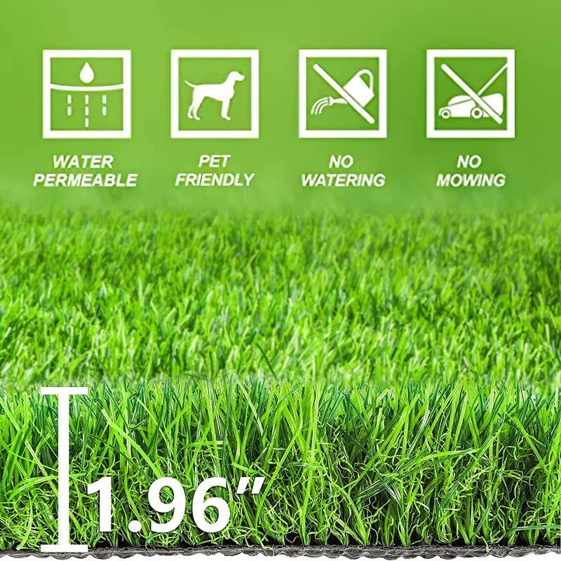 Divinic Artificial Grass Mat for Balcony & Garden Green Grass 40 mm Carpet for Terrace Outdoor/Indoor Use, Waterproof & UV Resistant Lawn Mat for Home Décor, Kids, Pets, Door Entrance - 3.25x28 Feet - Image 4