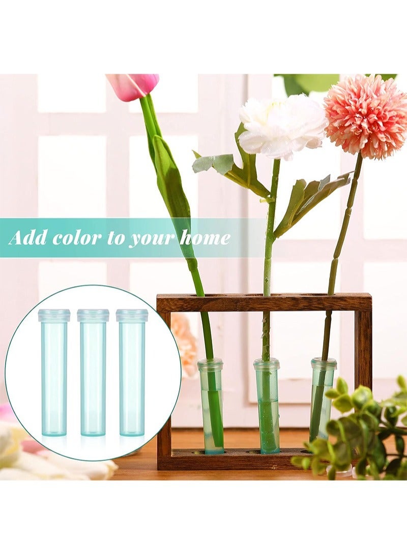 Aikanbo 20 Pieces 2.8 Inches Floral Water Tubes Clear Plastic Flower Water Tubes Water Tubes for Flowers Rose Flower Water Vials with Rubber lids Floral Picks for Fresh Flower Arrangement Decoration - Image 4
