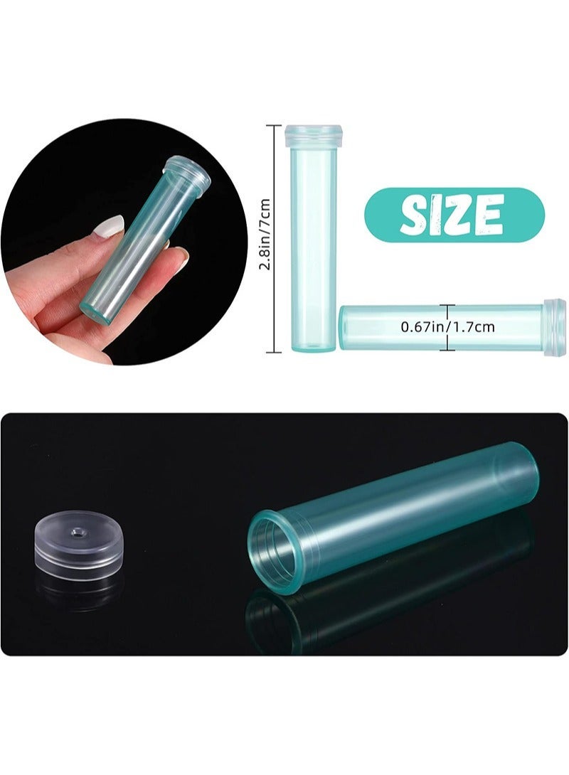 Aikanbo 20 Pieces 2.8 Inches Floral Water Tubes Clear Plastic Flower Water Tubes Water Tubes for Flowers Rose Flower Water Vials with Rubber lids Floral Picks for Fresh Flower Arrangement Decoration - Image 2